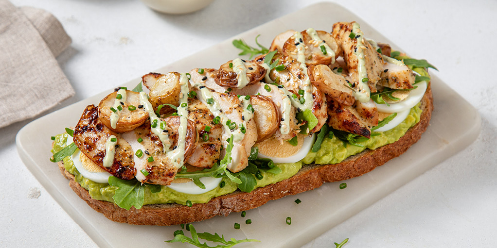 Asian Chicken Avocado Toast